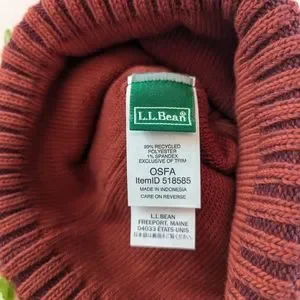 Bean Cable Knit Hat Burnt Mahogany